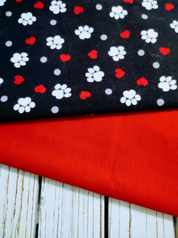 Happy Paws with Hearts Slide on Collar Bandana Blanchard and Co Gibsonville NC 27249